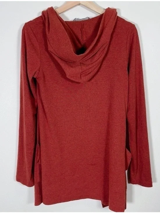 Code x Mode Lightweight Open-Front Rust Cardigan - Picture 13 of 13